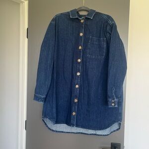 Sezane Sofie Dress in Dark Blue